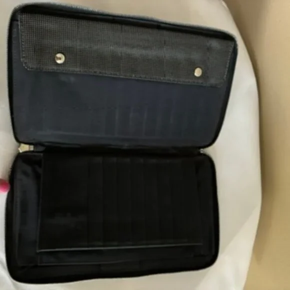 Hermes Clutch Bag Ale Line  Zip Around Gray Canvas - Picture 11 of 16